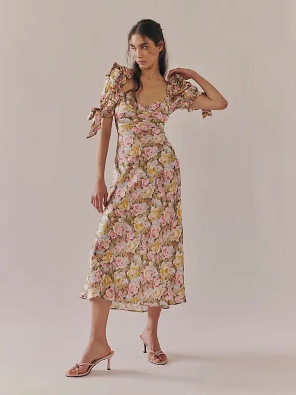 Selkie 'The Poet' Printed Slip Dress in Jardin de Fleurs (NWT)